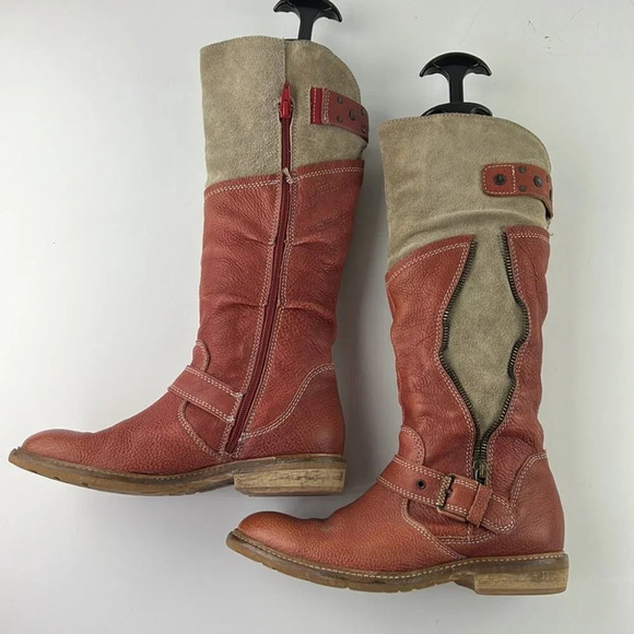 DKODE TwoTone Leather  Tall Boots - Picture 3 of 14